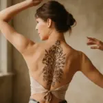 Tatuaggi ornamentali sulla schiena: idee raffinate che valorizzano il movimento del corpo