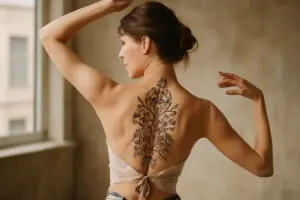 Tatuaggi ornamentali sulla schiena: idee raffinate che valorizzano il movimento del corpo