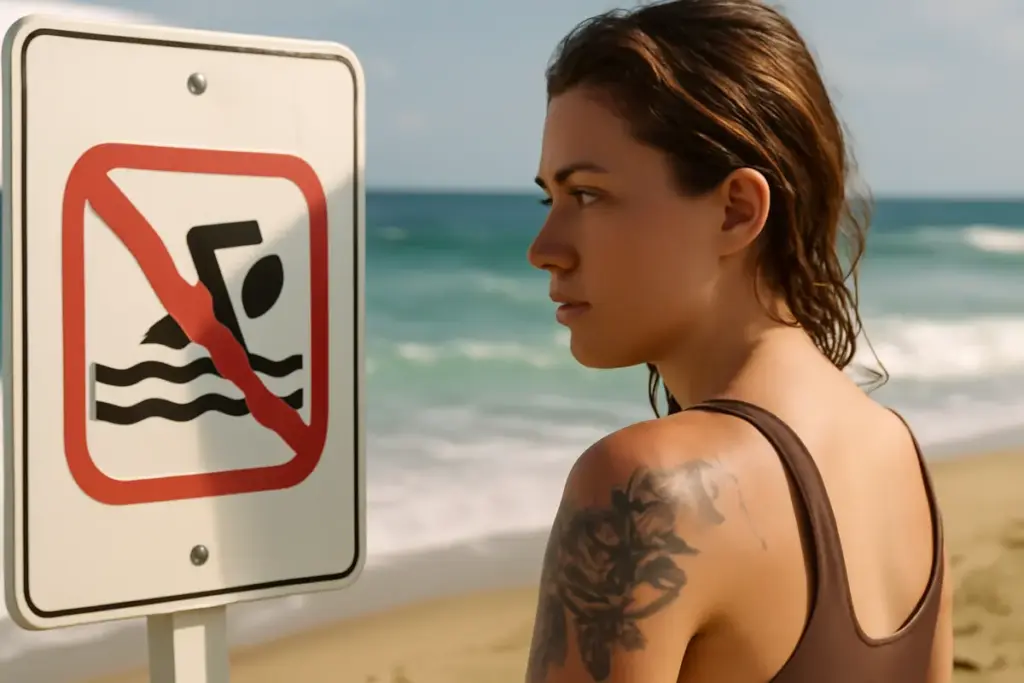 Posso fare il bagno al mare dopo il tatuaggio? Ciò che può comprometterne la tenuta e come evitarlo