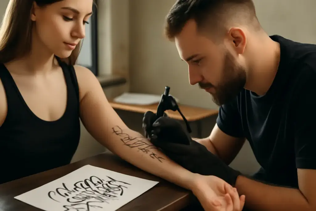 Vuoi un tatuaggio con scritte poetiche? Gli stili di lettering artistico che valorizzano il messaggio